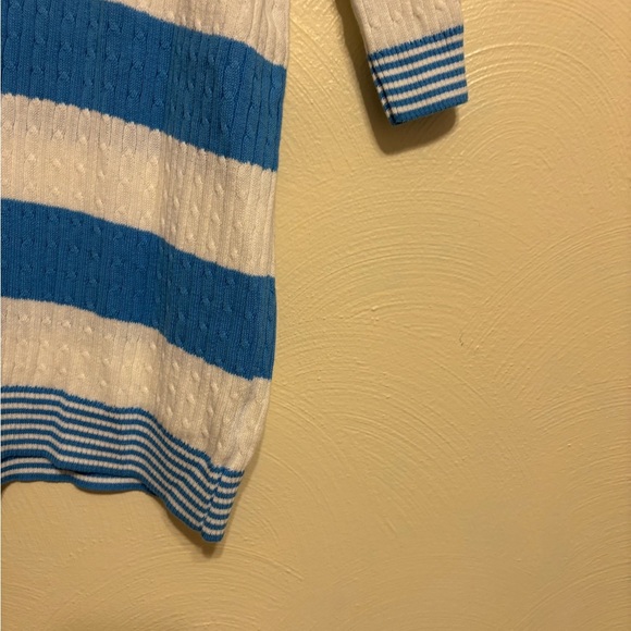 JEANNE PIERRE Blue and White Striped Sweater - Picture 6 of 7